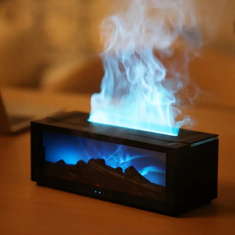 Quiet Flame-Inspired Humidifier with Remote Control, USB Powered, Large Mist Output - Perfect for Small Spaces, Air Humidifier