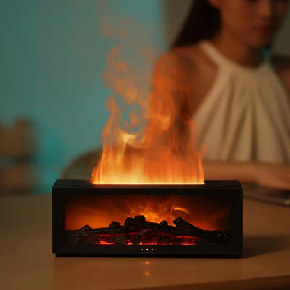 Quiet Flame-Inspired Humidifier with Remote Control, USB Powered, Large Mist Output - Perfect for Small Spaces, Air Humidifier