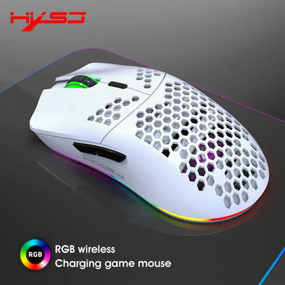 HXSJ 2.4G Wireless Gaming Mouse with RGB Lighting