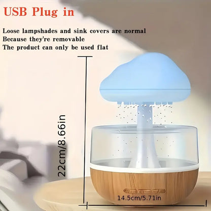 Calm Rain Cloud Humidifier with LED Night Light