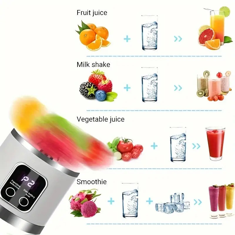 YAOWITHSU Compact USB Rechargeable Portable Fruit Juicer