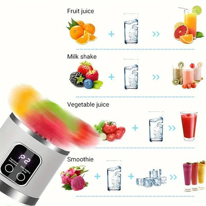 YAOWITHSU Compact USB Rechargeable Portable Fruit Juicer