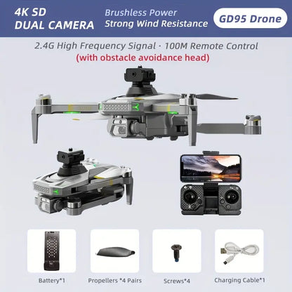 GD95 HD 480P Dual Camera Electric Adjustment Anti-Shake 360 Degree Obstacle Avoidance Four Axis Drone