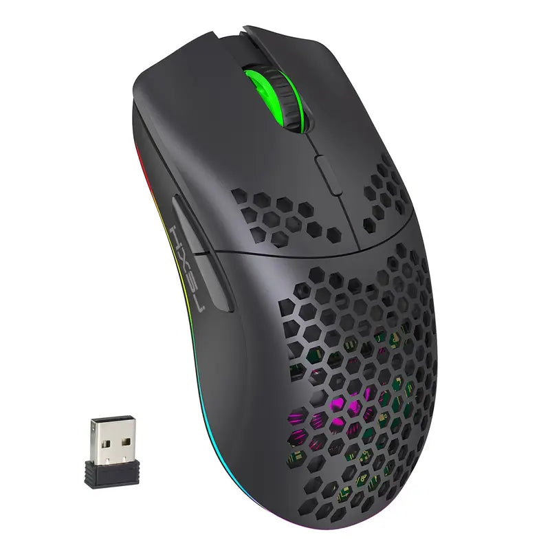 HXSJ 2.4G Wireless Gaming Mouse with RGB Lighting