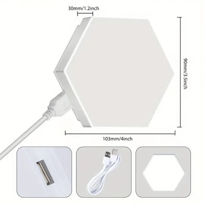 6-Pack Hexagonal LED Wall Lights – Touch-Controlled & DIY Assembly.